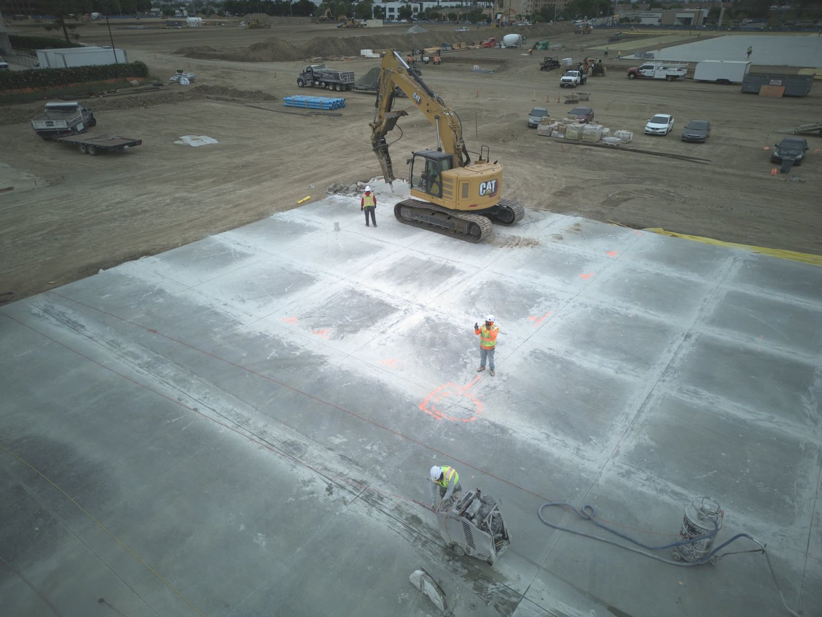 Aerial view of full DSI demolition site operation